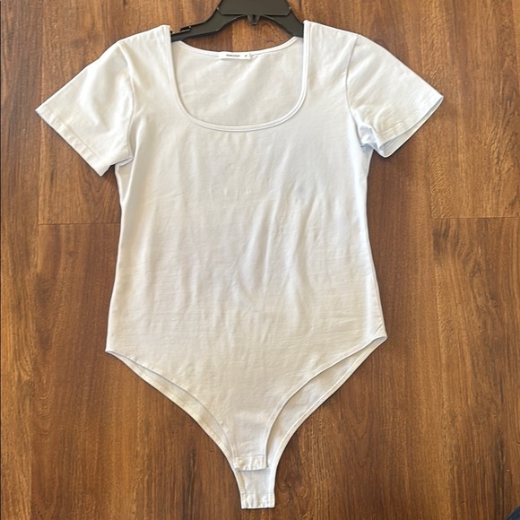 White Scoop Neck Bodysuit - Picture 1 of 7